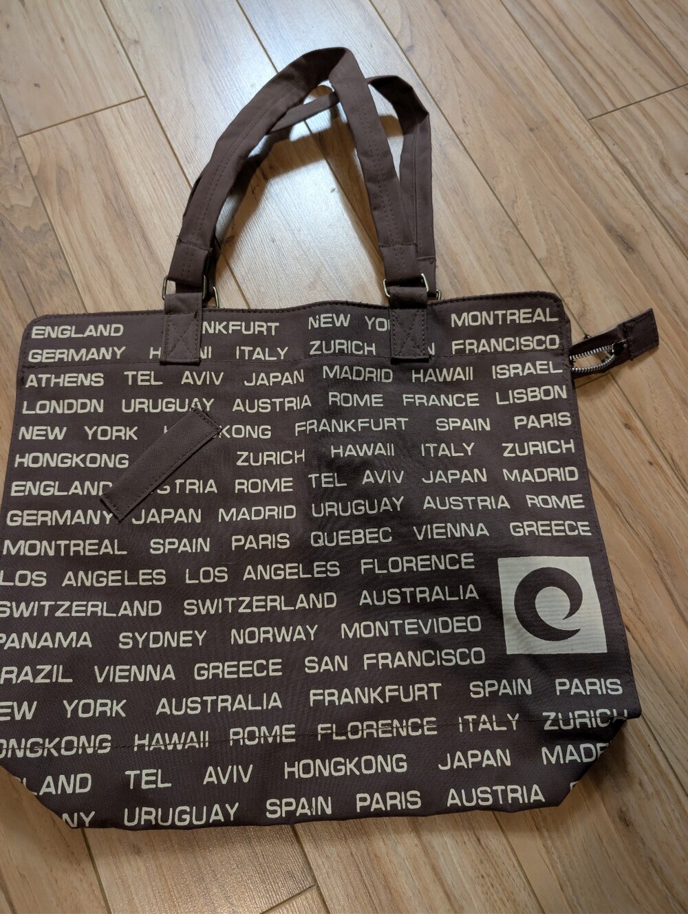 Vtg 1970s International Destinations Canvas Travel Tote Bag "LONDDN" Error